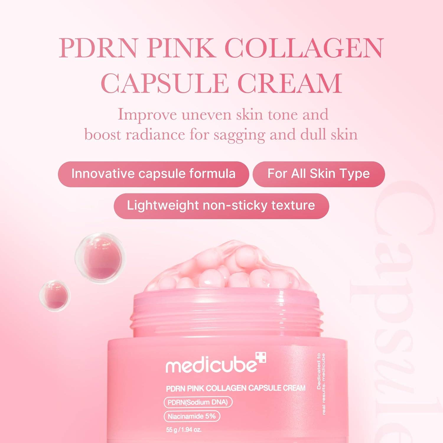 MEDICUBE Salmon DNA PDRN Pink Collagen Capsule Cream