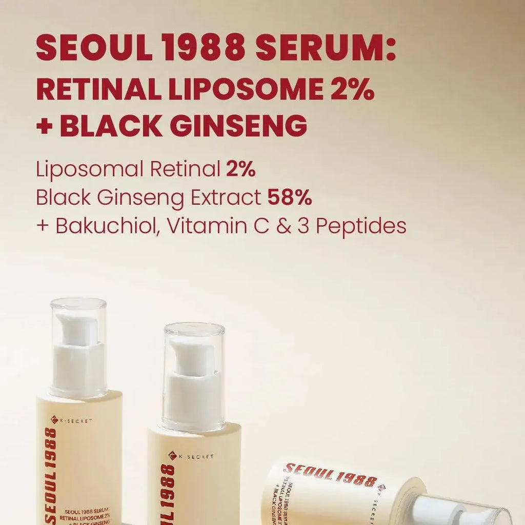 KSECRET SEOUL 1988 Serum: Retinal Liposome 2% + Black Ginseng (30ml)
