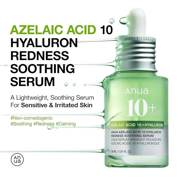 ANUA Azelaic Acid 10 Hyaluron Redness Soothing Serum 30ml/ 1.01 fl oz.