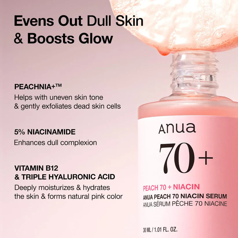ANUA Peach 70% Niacinamide Serum (30ml)