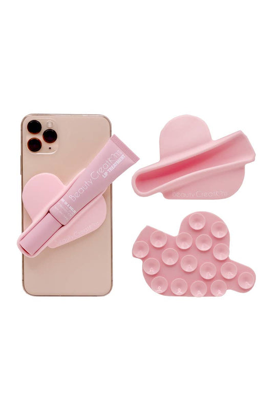 Lipstick Heart-Shaped Phone Case Holder